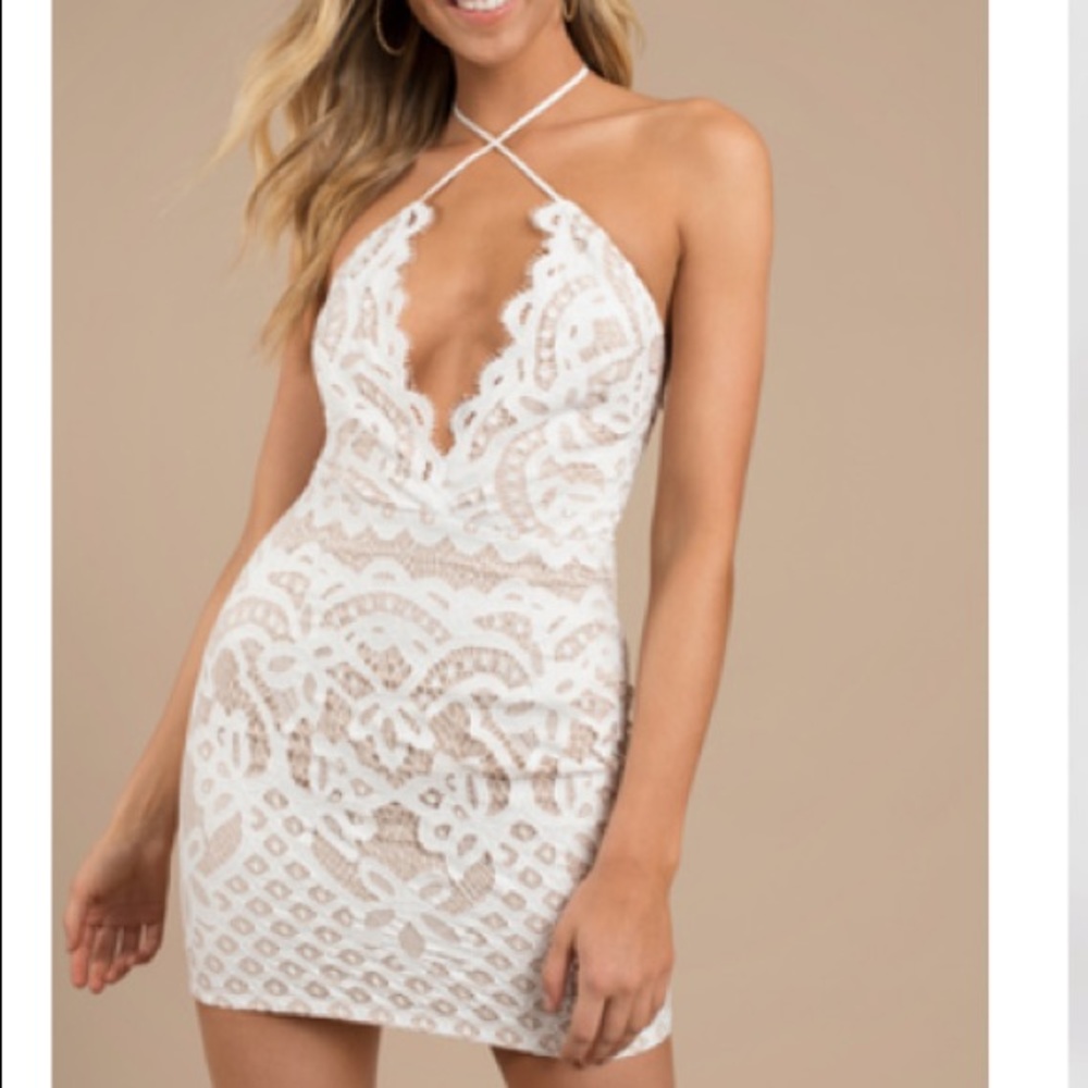 White Lace Bodycon Dress